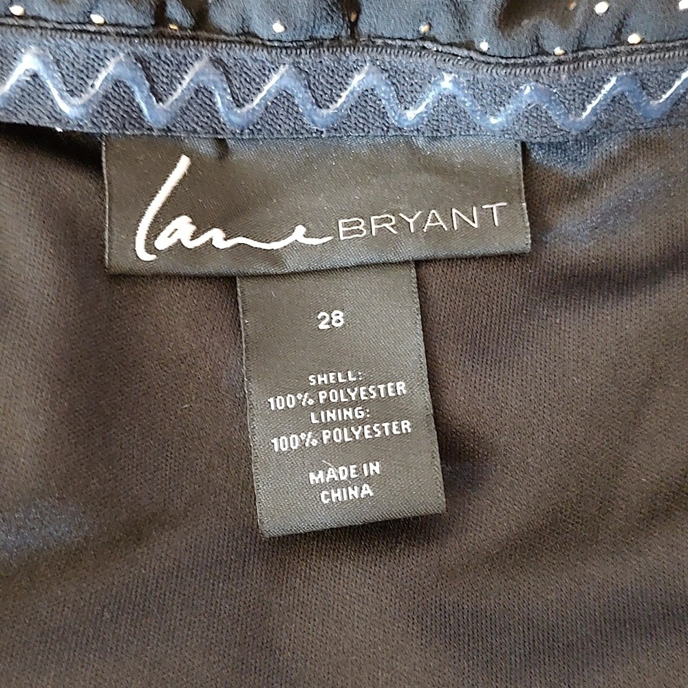 Lane Bryant Polka Dot Black and Gold Dress Size 28 - Picture 5 of 6